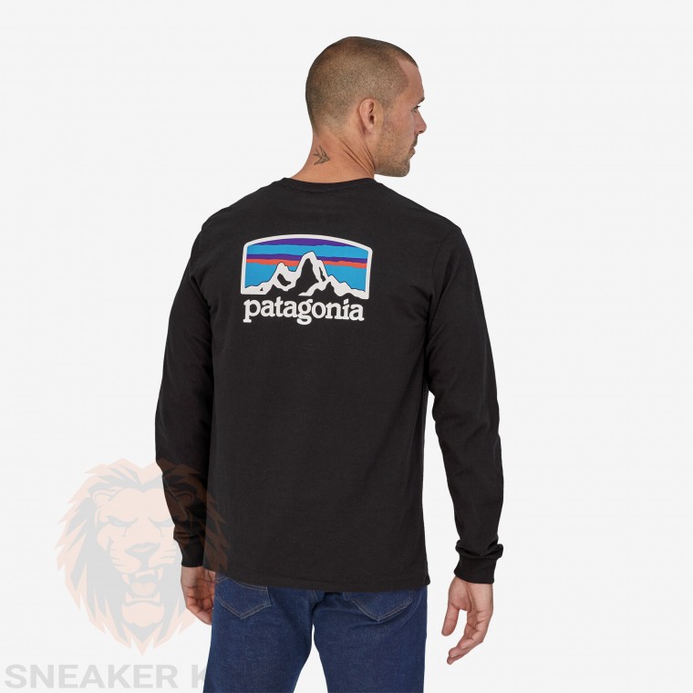 Лонгслів Patagonia long sleeve fitz roy horizons resp tee 38514BLK